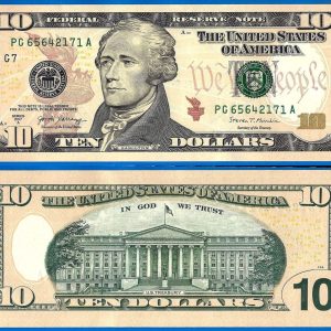 10 USD display banknote